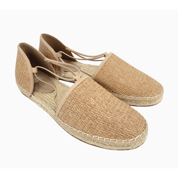 Eileen Fisher‎ Raffia Espadrilles Flats 9M Coastal Boho Resort Chic - Picture 1 of 5
